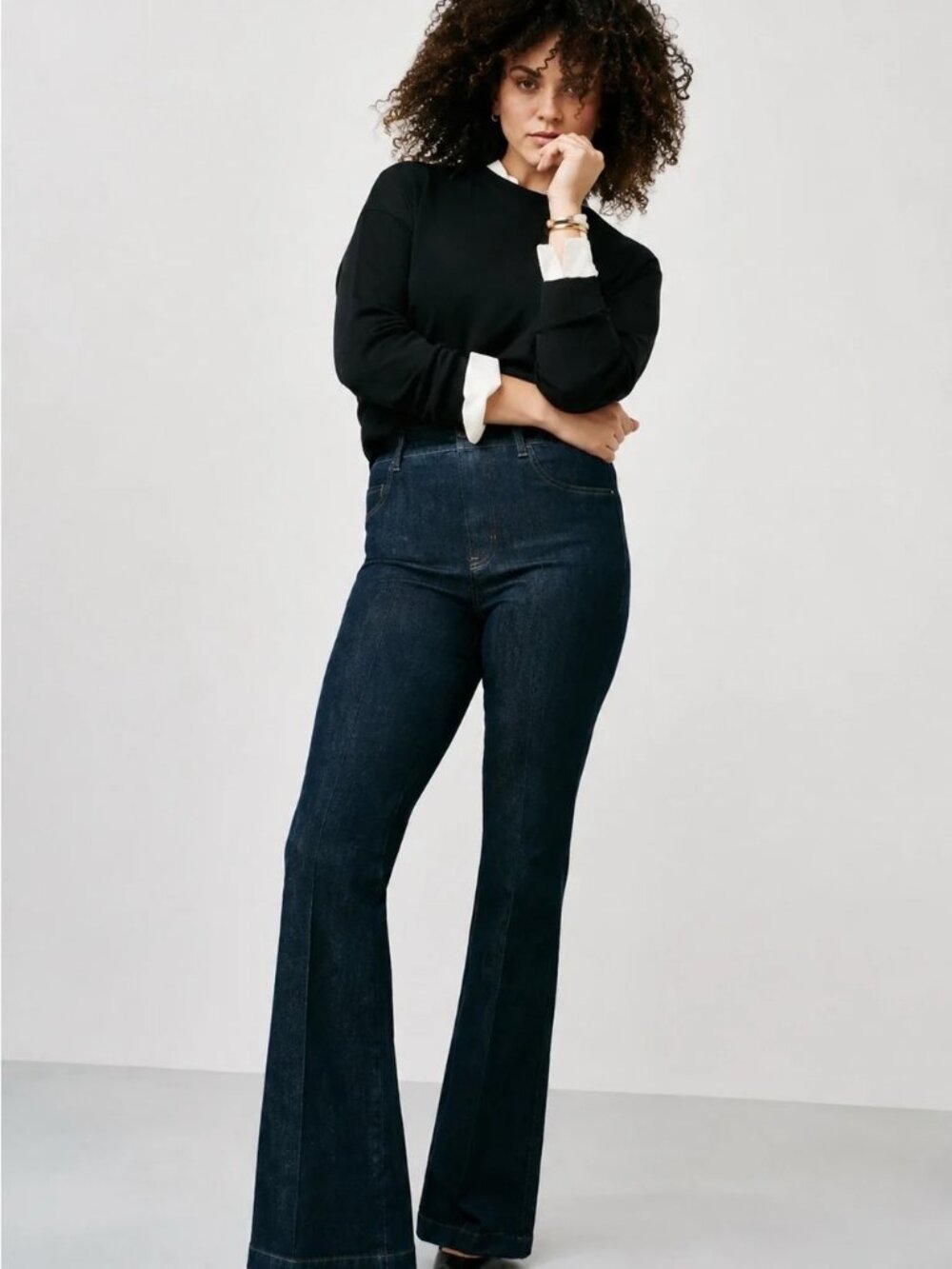 SPANXshape™ Original EveryWear Flare Jeans Medium Raw Indigo NWT